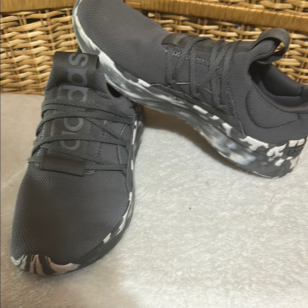 Adidas Black Sneakers with Textured Sole